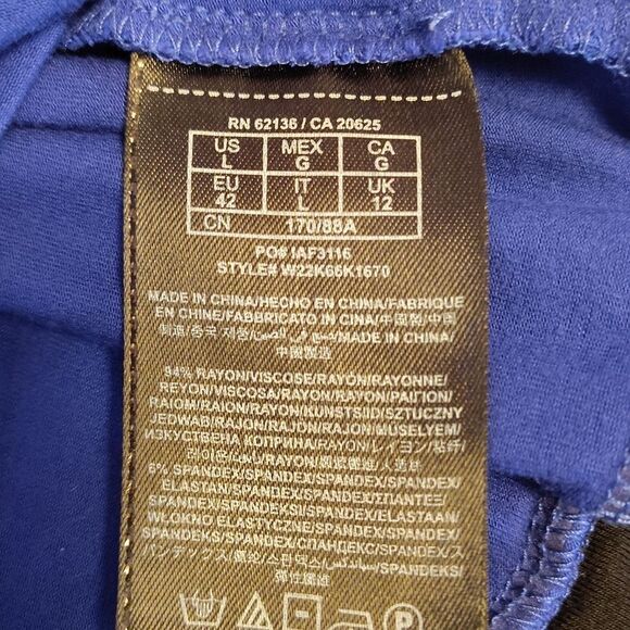 Y2K Guess Dark Blue Black Trim Strapless Blouson Mini Tube Dress Large - Picture 8 of 12